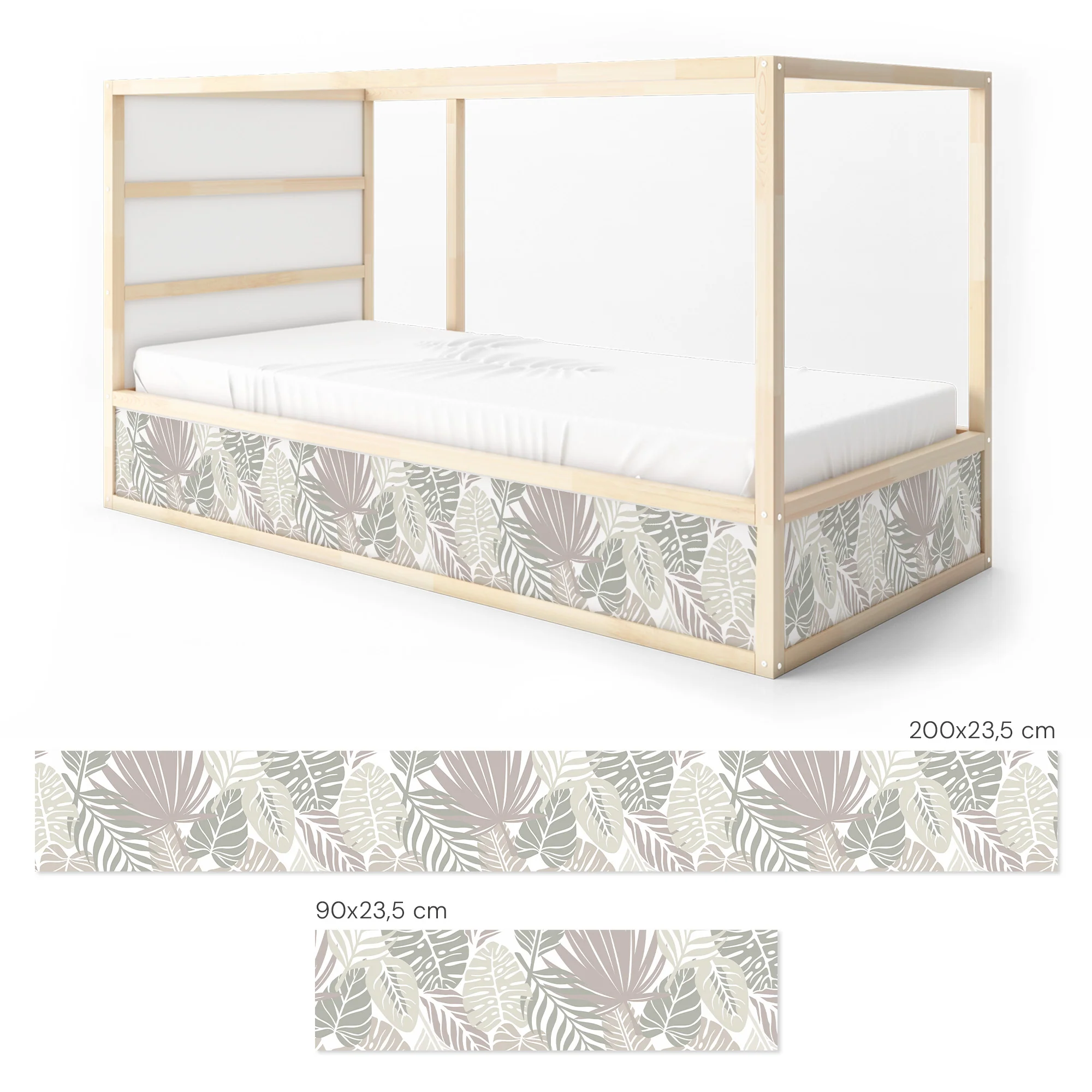 Bettaufkleber Set für IKEA Kura - Blättermuster - Image 5