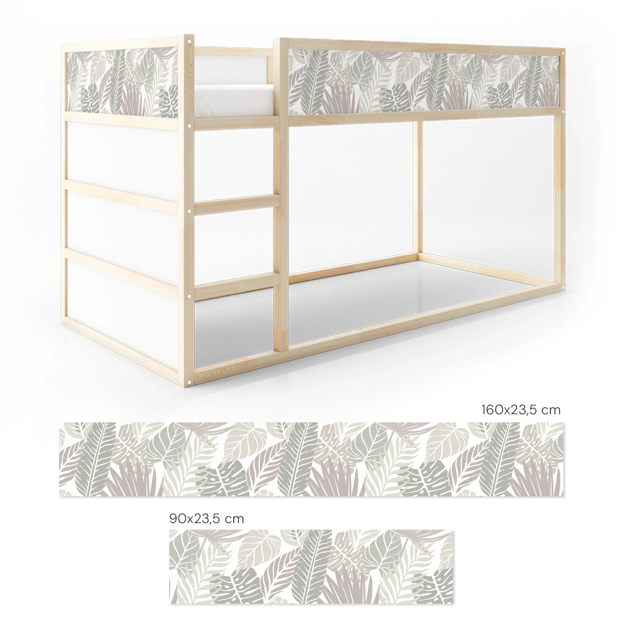 Bettaufkleber Set für IKEA Kura - Blättermuster - Image 8
