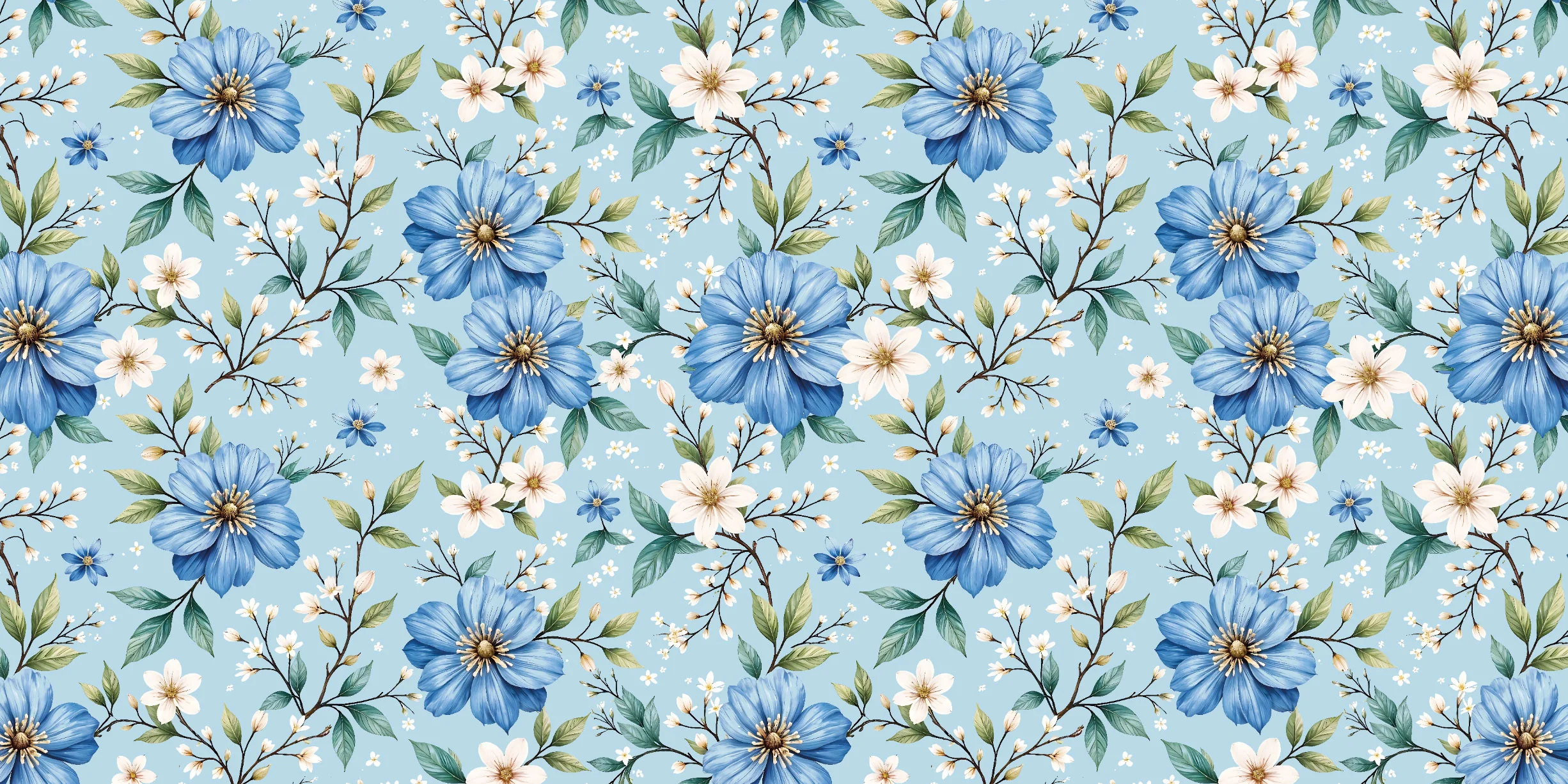 Designtapete Azurblüte - Image 6