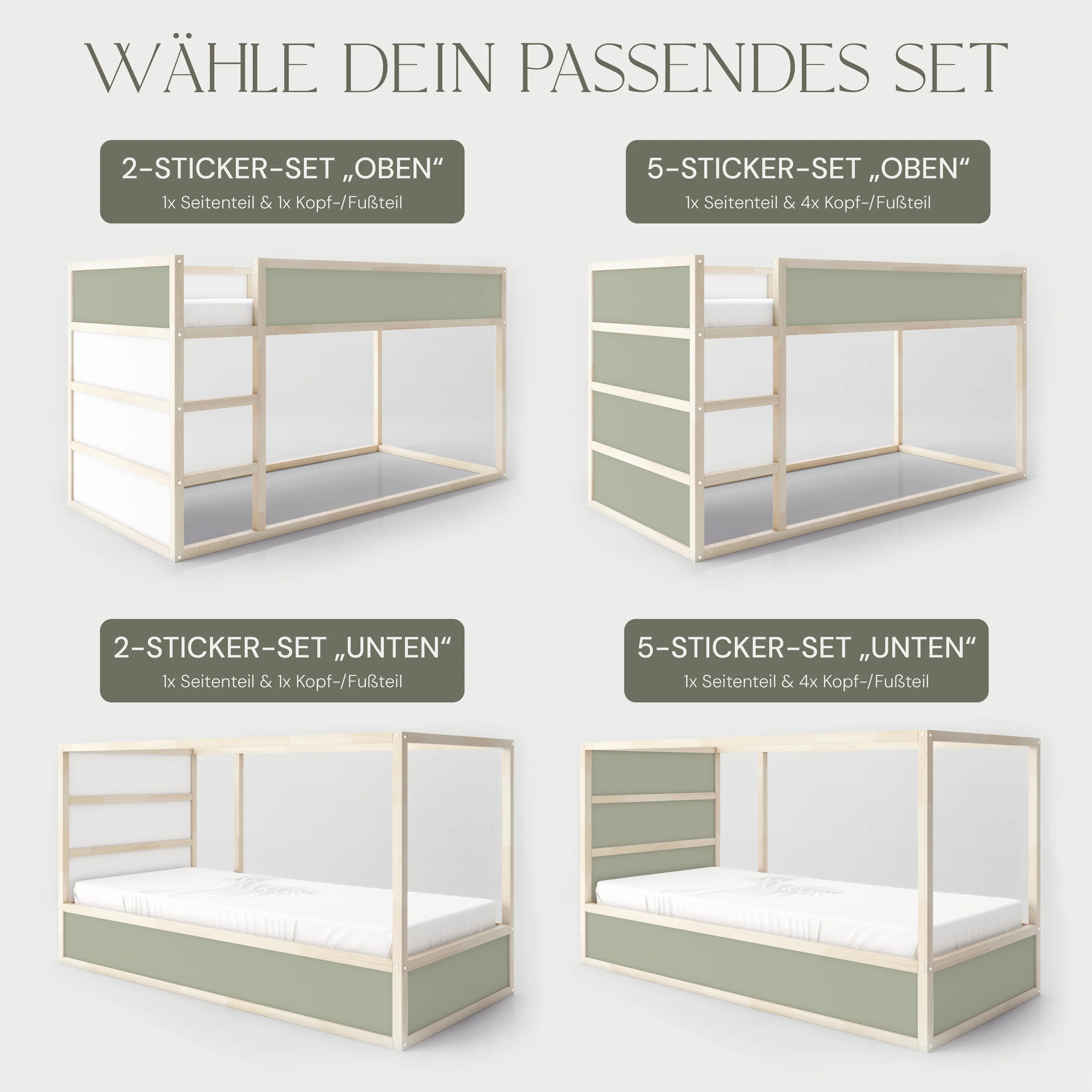 Bettaufkleber Set für IKEA Kura - Regenbögen Schimmer - Image 5