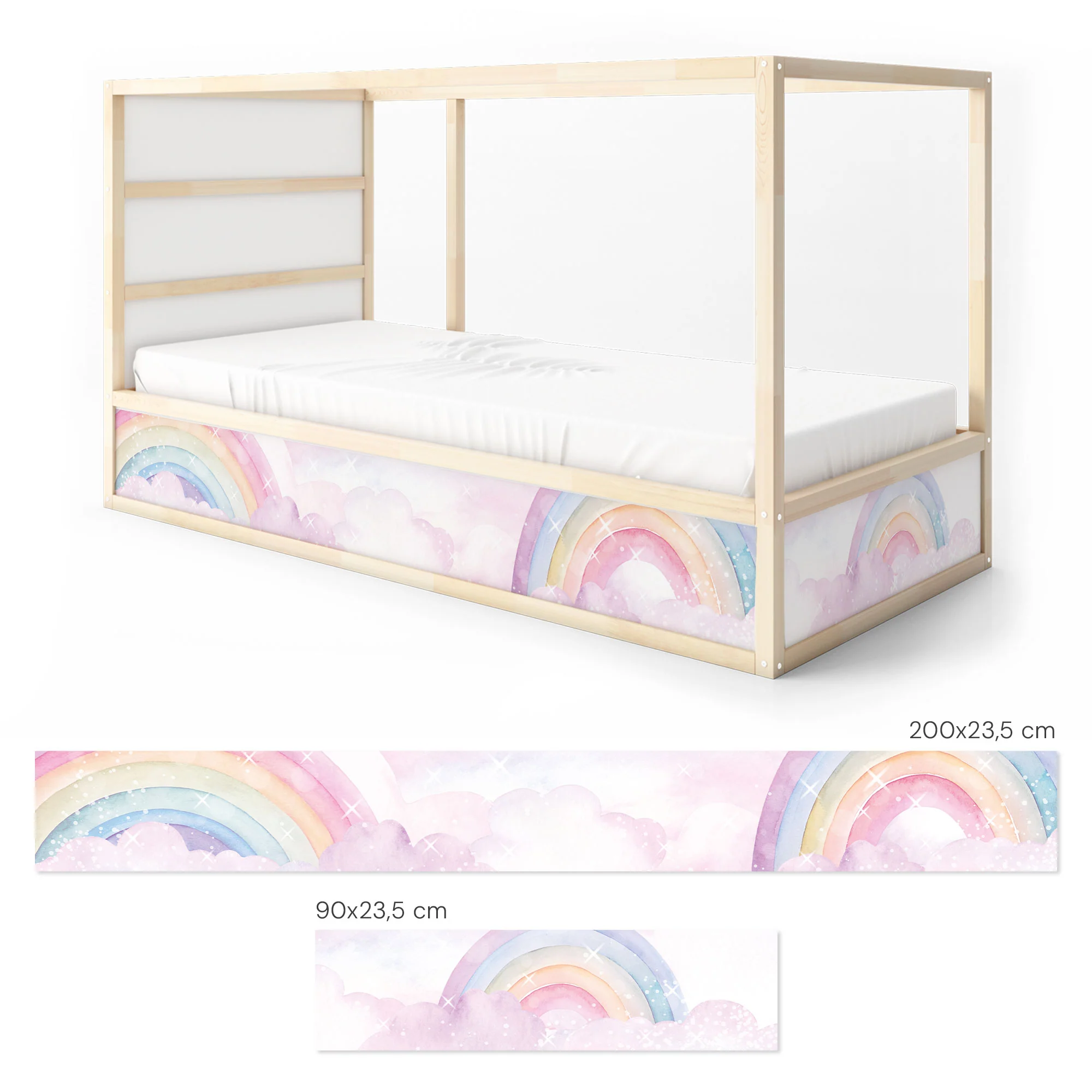 Bettaufkleber Set für IKEA Kura - Regenbögen Schimmer - Image 7