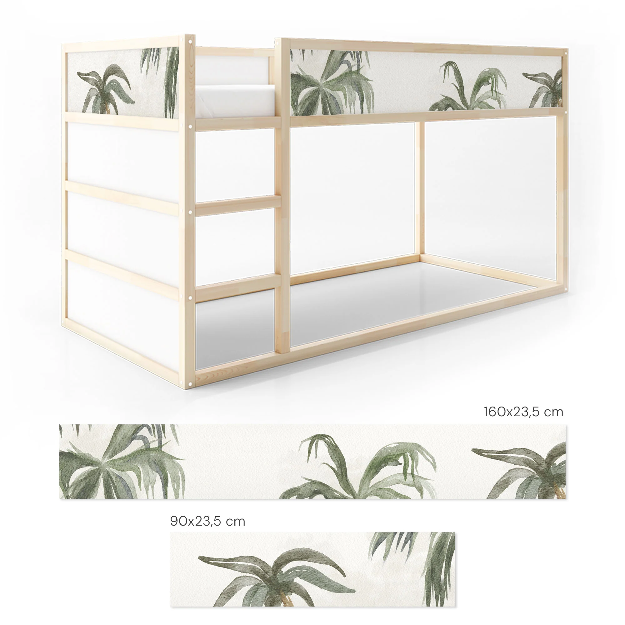 Bettaufkleber Set für IKEA Kura - Palmenoase - Image 5