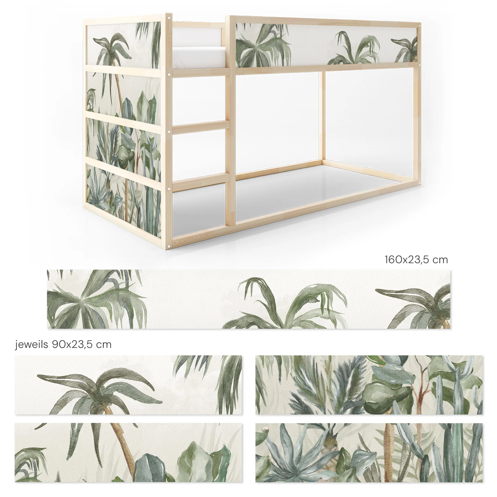 Bettaufkleber Set für IKEA Kura - Palmenoase - Image 7