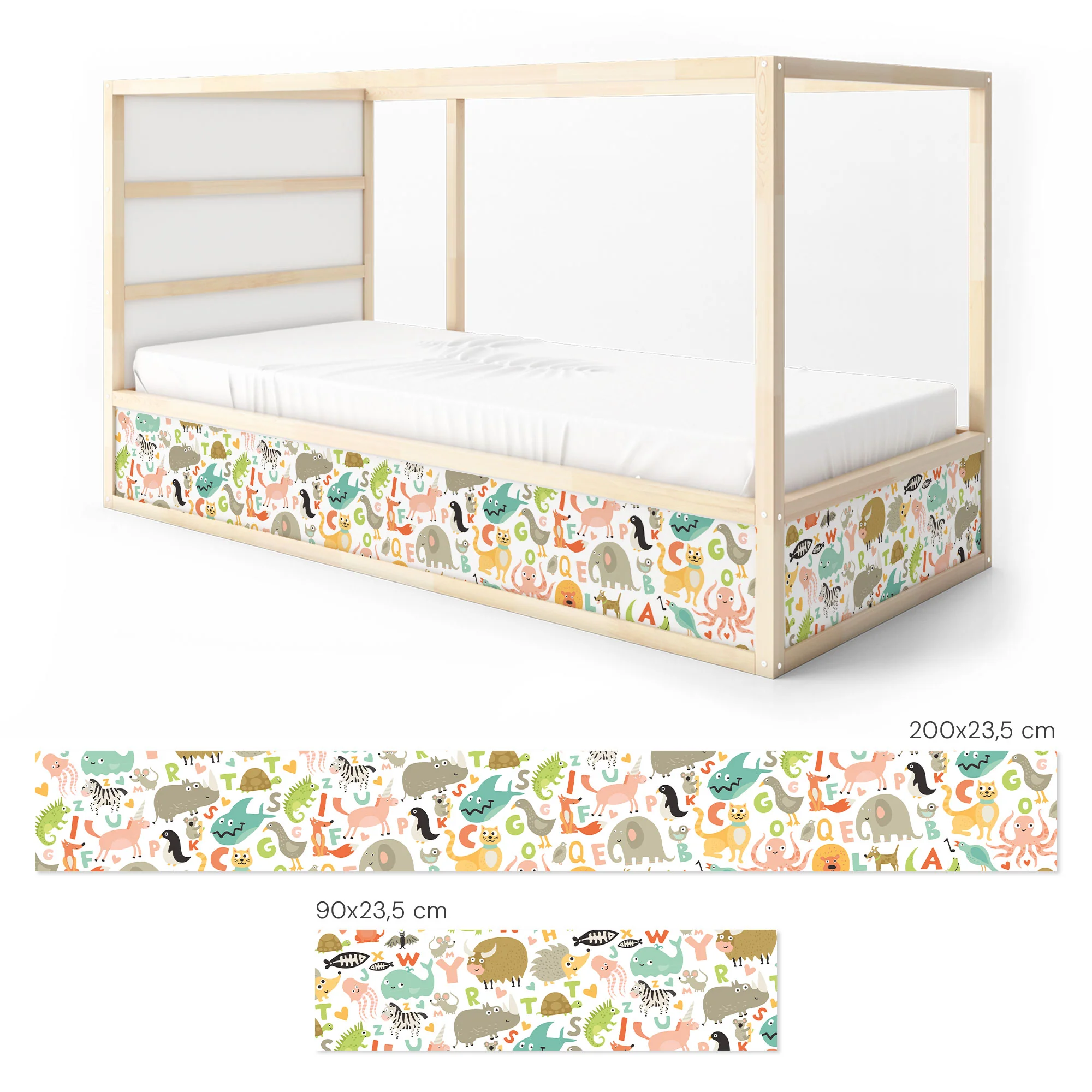 Bettaufkleber Set für IKEA Kura - Buchstaben - Image 8