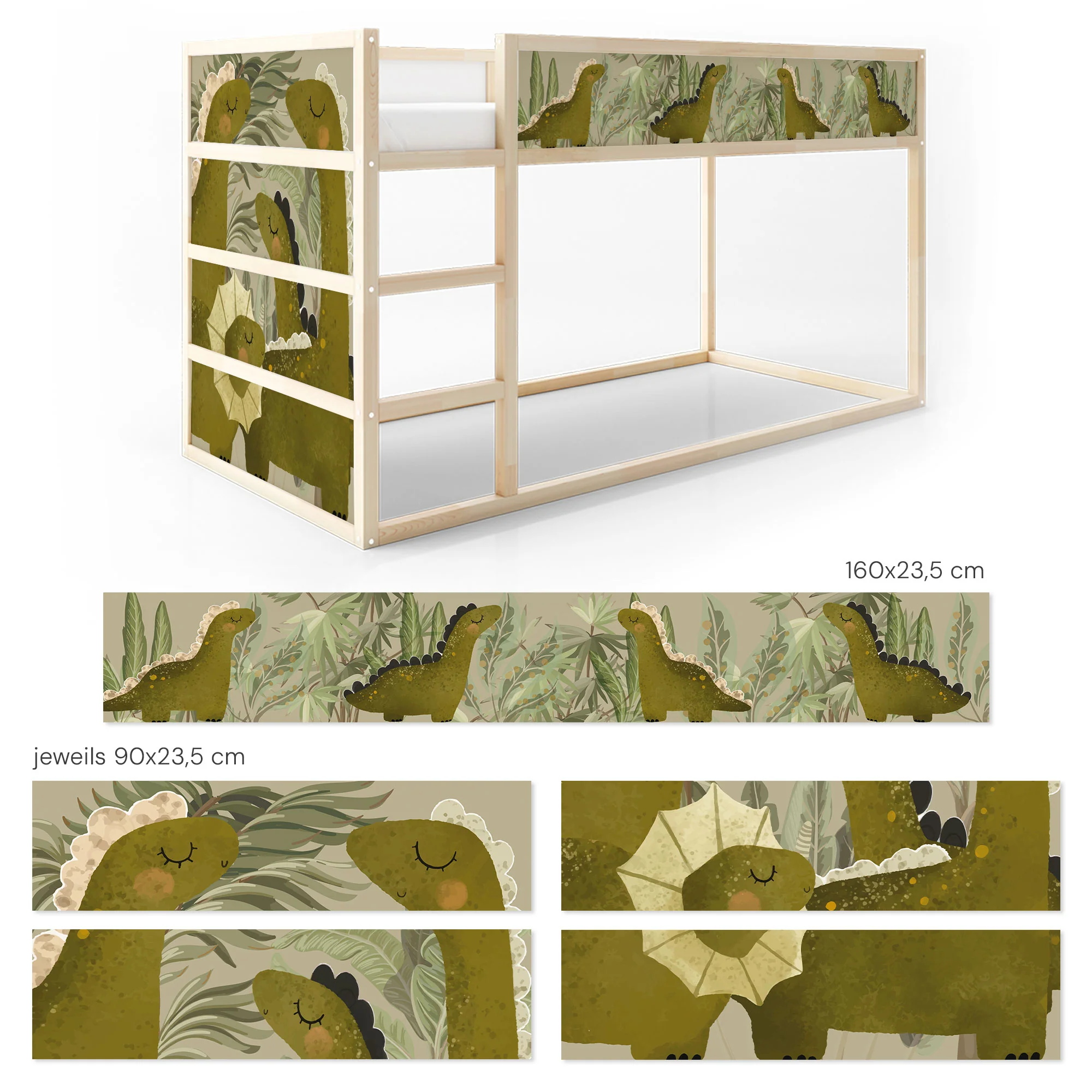 Bettaufkleber Set für IKEA Kura - Dinos - Image 7