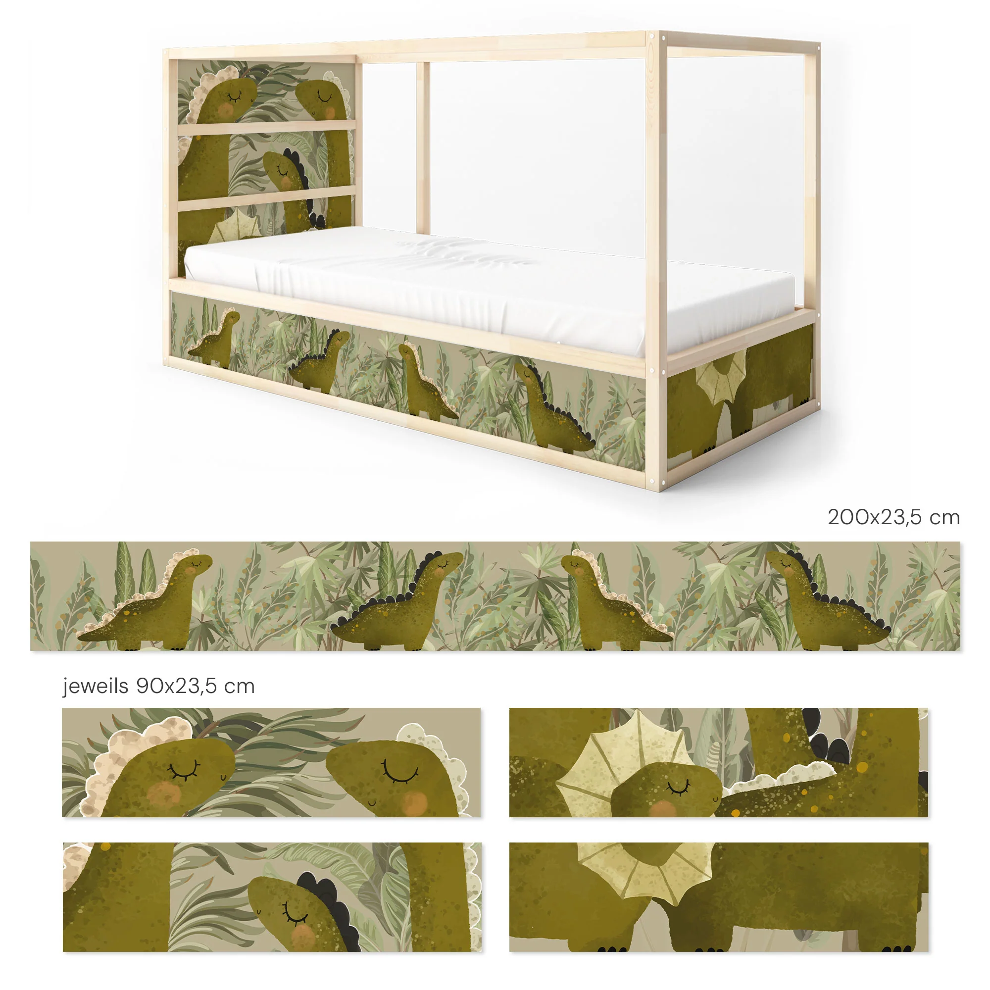 Bettaufkleber Set für IKEA Kura - Dinos - Image 9