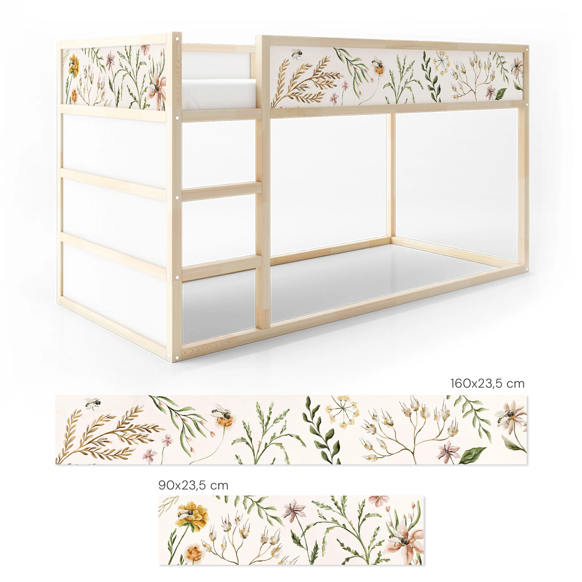 Bettaufkleber Set für IKEA Kura - Wildflower - Image 6