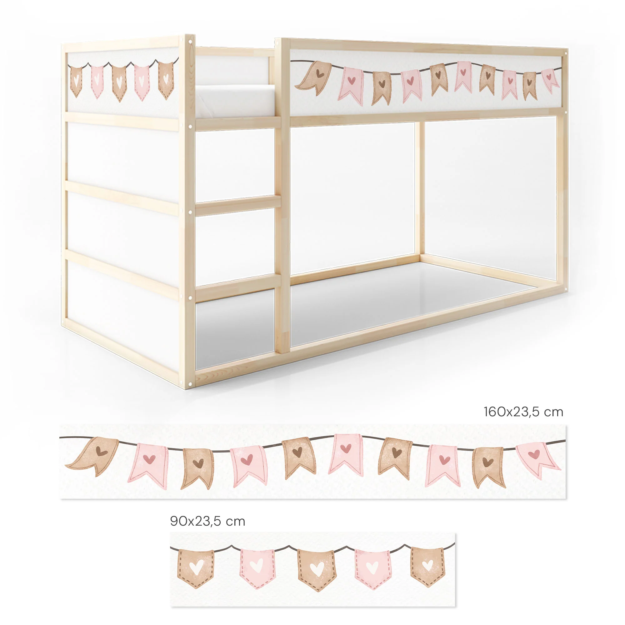 Bettaufkleber Set für IKEA Kura - Girlande - Image 6