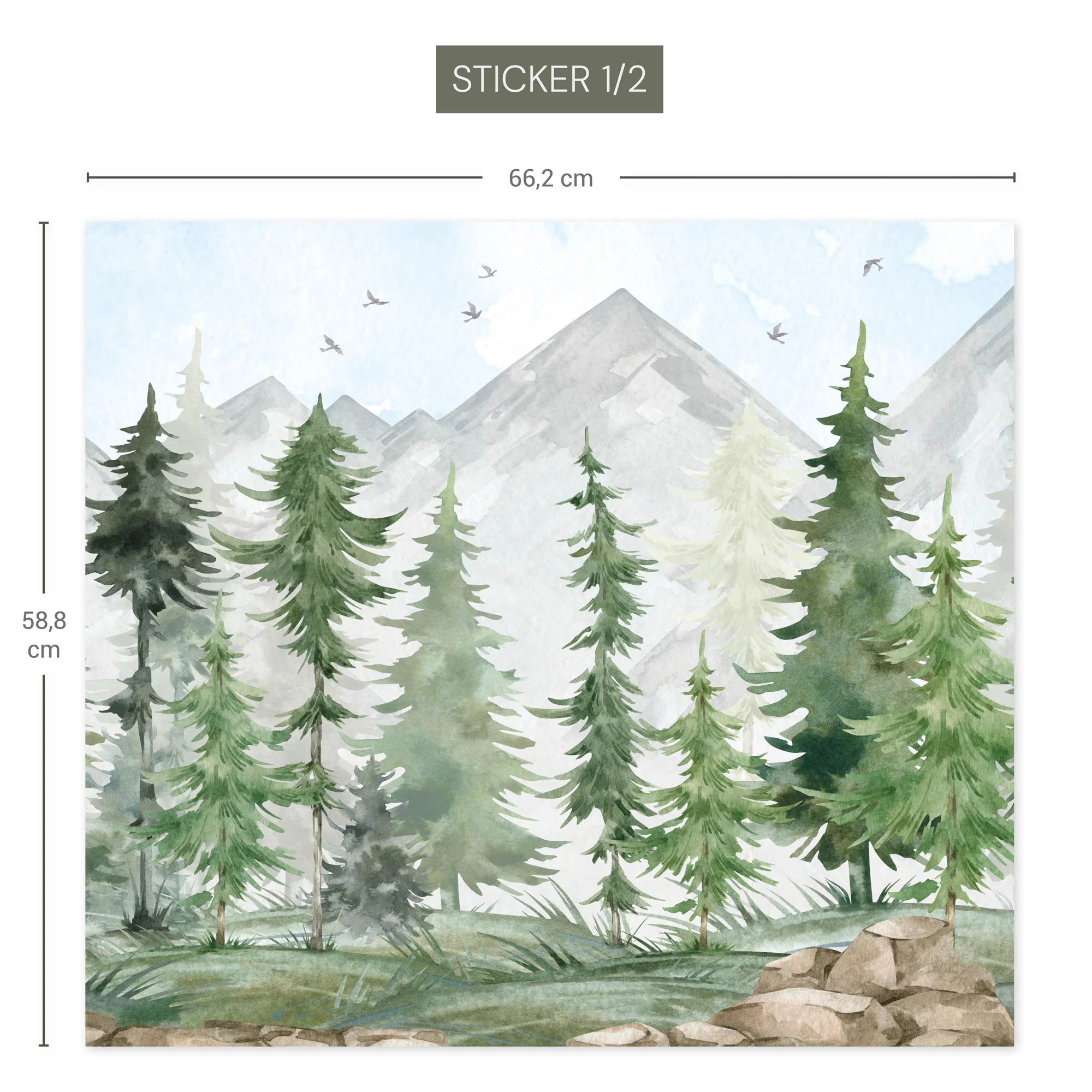 IKEA Smågöra Möbelfolien Tannenwald Aquarell - Image 3