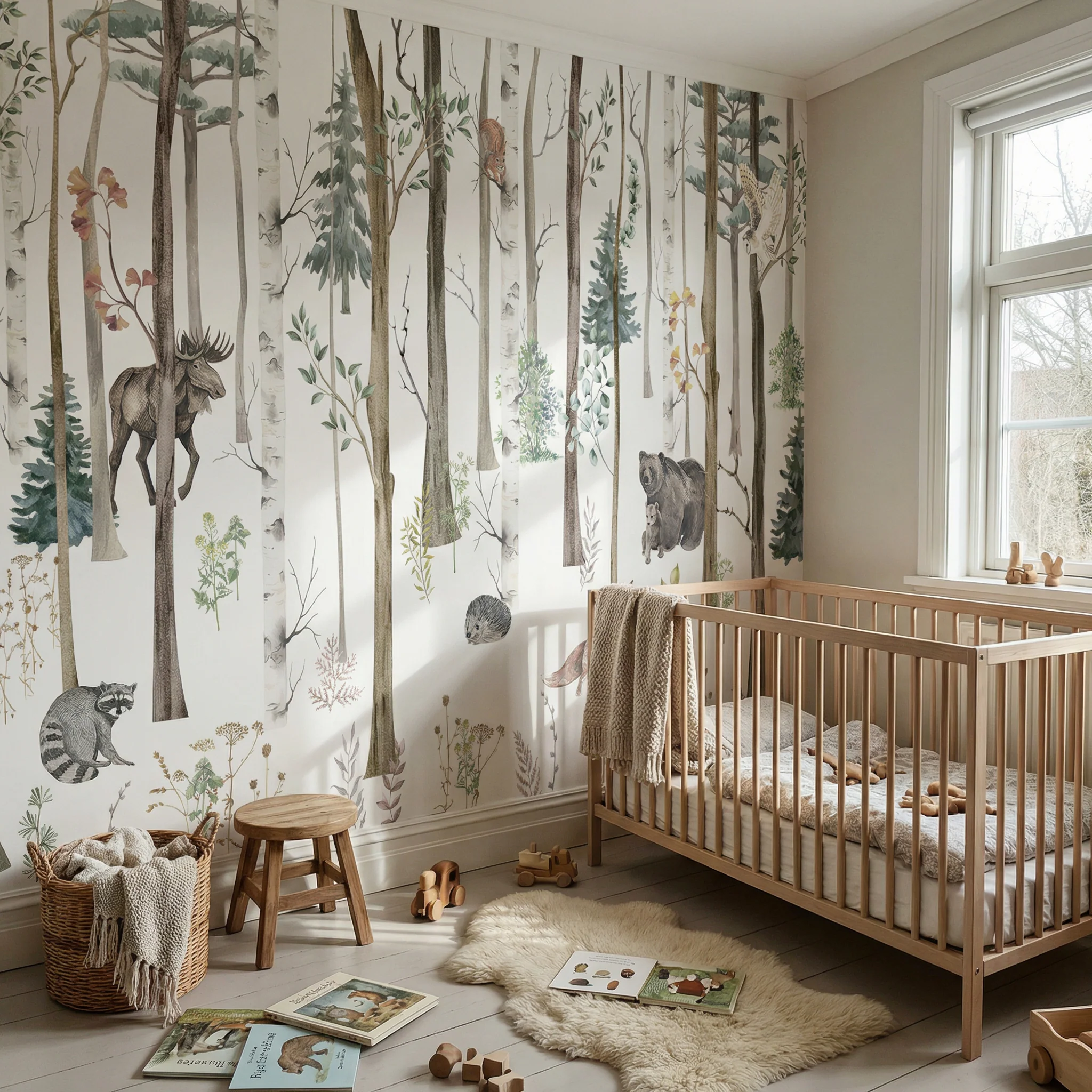 Kindertapete Waldtiere Aquarell - Image 4